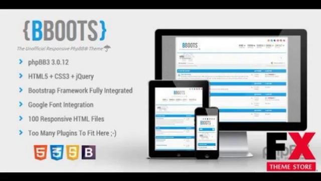 Preview BBOOTS HTML5 - CSS3 Fully Responsive PhpBB3 Theme TF смотреть онлайн