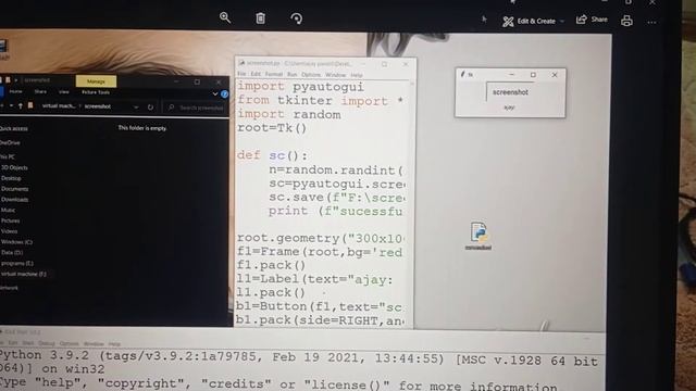 screenshot project using python || codeAj смотреть онлайн