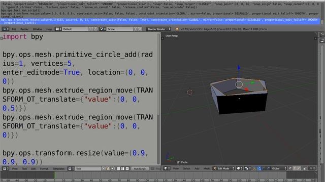 Python Blender: Modelado de malla por script смотреть онлайн