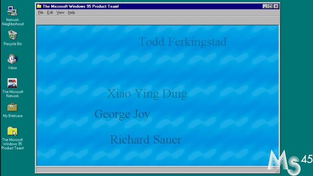 [MS@45] The Windows 95 Easter Egg - Credit to the Team смотреть онлайн