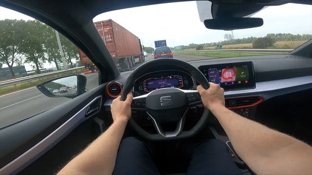 Seat NEW Ibiza FR 2022 | 4K POV Test Drive | 70kW | 95hp manual | FR | Detail inside смотреть онлайн