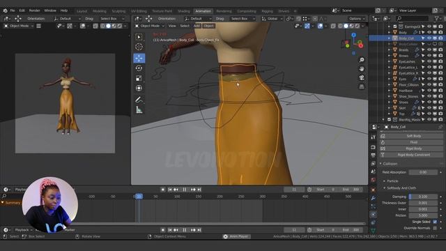 How To Create Character Cloth Simulation in Blender 2.8 смотреть онлайн