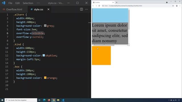 CSS Overflow, HTML Tutorial deutsch Teil 65 смотреть онлайн
