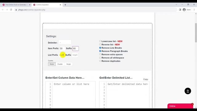 Comma Separator | Convert Column to Comma Separated List Online смотреть онлайн
