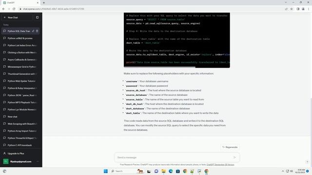 Read from source sql write to destiantion sql with python script смотреть онлайн