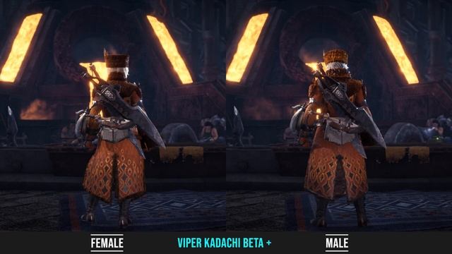 MHW Iceborne - All Viper Tobi-Kadachi Armor Skins | Male, Female, MR | Preview смотреть онлайн