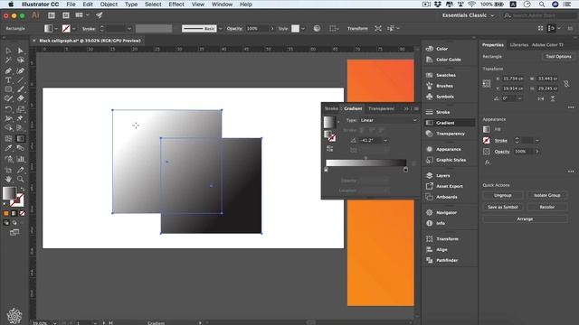 Illustrator CC Gradient colors panel ( how to master gradients in illustrator ) смотреть онлайн
