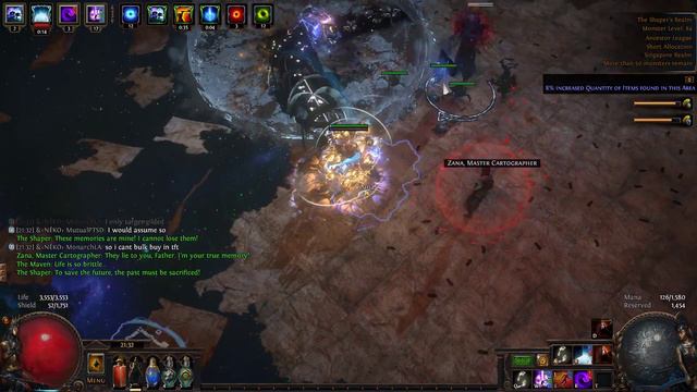 [Path of Exile] Hexblast Mines Occultist on Shaper, bossing build смотреть онлайн