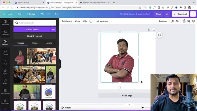 How to click and edit profile pictures for LinkedIn | Canva Tutorial in Hindi смотреть онлайн