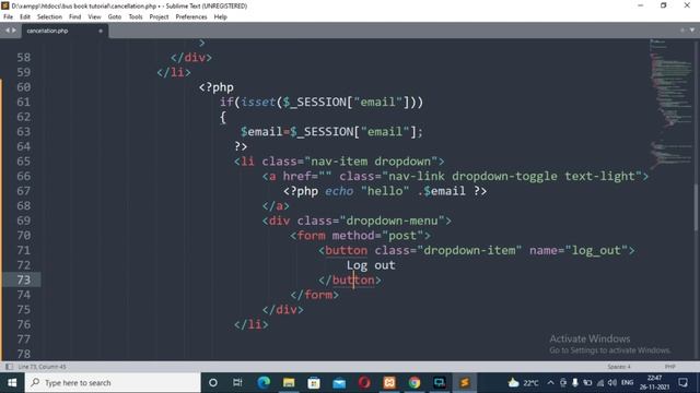 77. Cancel Ticket | Part-1 | PHP, MySQL (XAMPP Server) | Backend Online Bus Booking смотреть онлайн