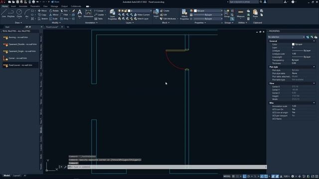 Louver Window (Steel or Metal): AutoCAD Dynamic Block (Plan View) смотреть онлайн