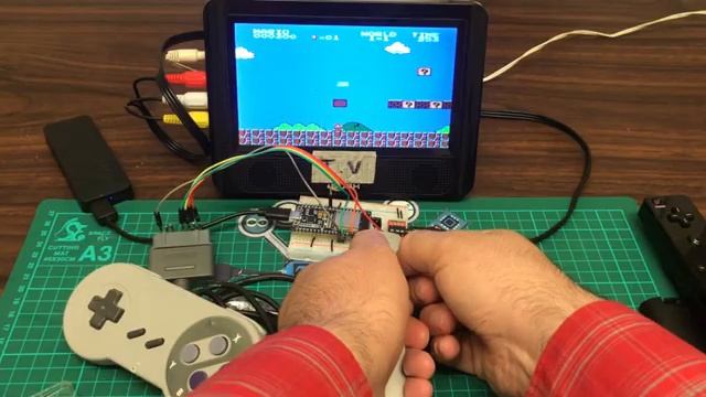ESP32 Mini Game Console - ESP 8-bit Supports classic NES (or SNES) Hard Wired Controller смотреть онлайн