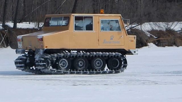OHARA-SM20 (ISUZU) СЕМЕЙНЫЙ СНЕГОХОД.  По весеннему льду