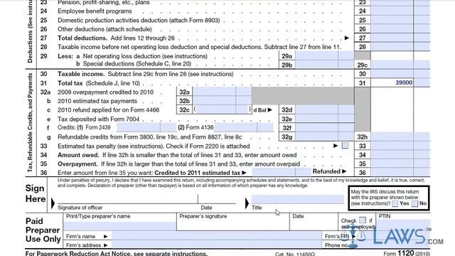 Learn How To Fill The Form 1120 U.S. Corporation Income Tax Return