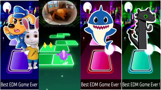 Sheriff Labrador 🆚 Grizzly Lemmings 🆚 Baby Shark 🆚 Thothles Dancing-🌟 Who Wil Win 🌟 Tiles Hop Game смотреть онлайн