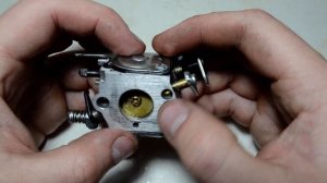 Диагностика ускорительного насоса карбюратора бензопилы husqvarna 137/142