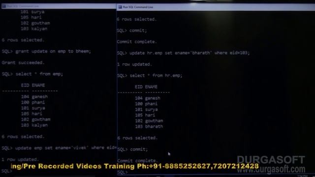 Oracle Tutorial || Oracle| DCL Commands Part - 2 by Bheemrao смотреть онлайн