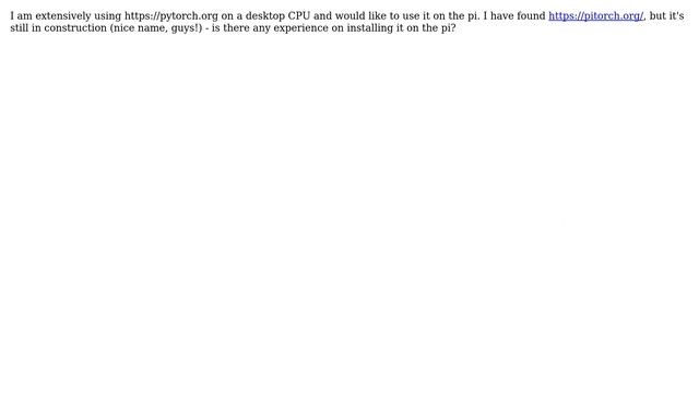 Raspberry Pi: Installing pytorch on the pi смотреть онлайн