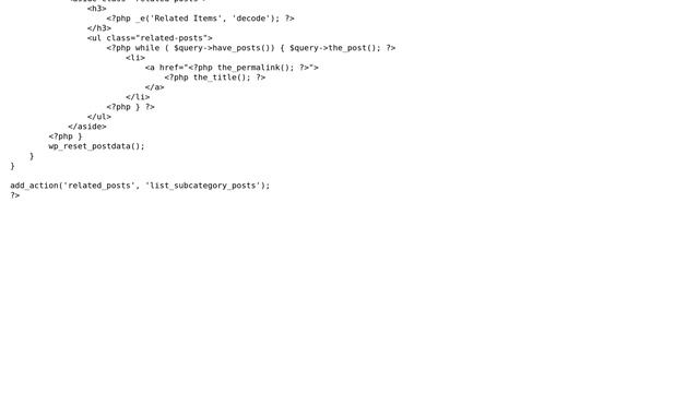 Wordpress: How to display a list of posts in same child category as current post? смотреть онлайн