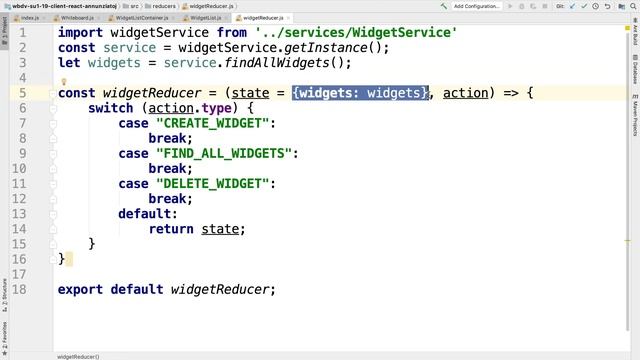 W4 4 1 reviewing widget list react components and reducer смотреть онлайн
