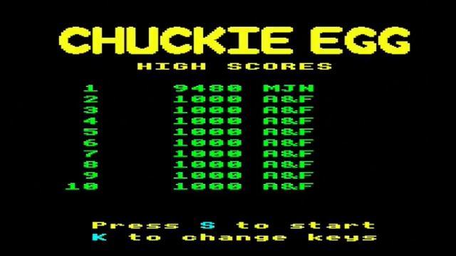 BBC Chuckie Egg game смотреть онлайн