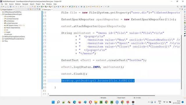 Log xml content into the generated extent report (Extent Reports - Part 13) смотреть онлайн