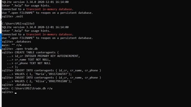 SQLite3 Start смотреть онлайн