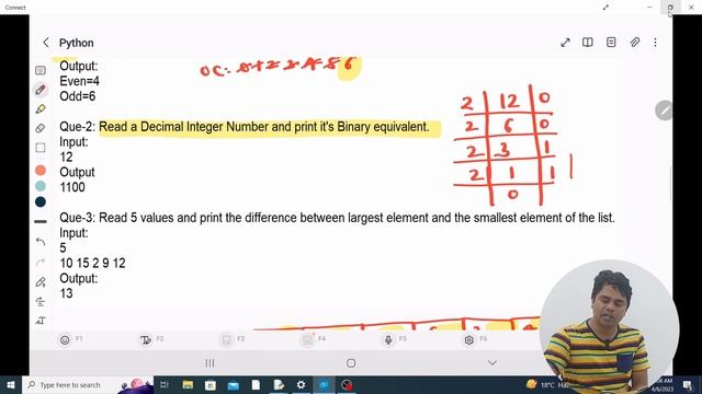 EP-17(Python Tutorial): List Practice Problems (Even/Odd Count, Decimal To Binary etc.) смотреть онлайн