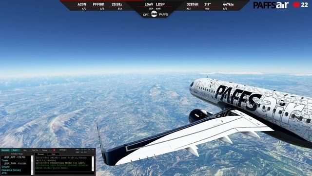 [MSFS 2020] LIVE STREAM | ✈️ VATSIM | Ateny LGAV - Split LDSP | Visual Approach RWY 23 | FBW A32NX