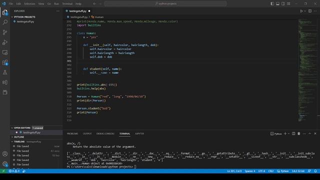 encapsulation, getter/setter functions, private attributes, dunder methods. (python) смотреть онлайн