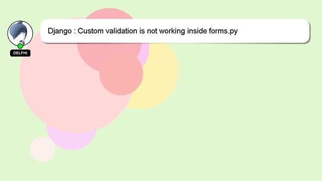 Django : Custom validation is not working inside forms.py смотреть онлайн