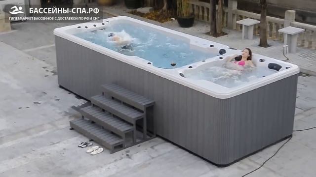 Заплыв в плавательном спа бассейне Kingston JCS - SS1. Видео от магазина Бассейны-спа.рф смотреть онлайн