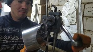 Подробное изготовление тройника 90° из жести