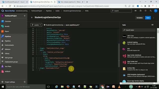 How to download and deploy build artifacts in Azure Devops using YAML CI/CD pipelines | смотреть онлайн