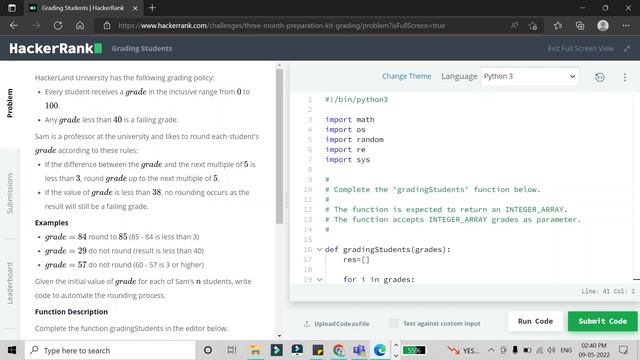 Grading Students | Python Hacker rank Solution смотреть онлайн