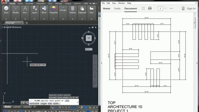 Autocad - 20 - Drawing a Profile Using Ortho Mode смотреть онлайн