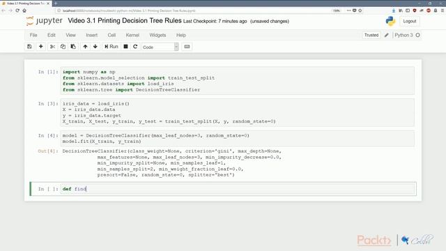 Troubleshooting Python Machine Learning: Extract Decision Tree Rules from scikit-learn|packtpub.com смотреть онлайн