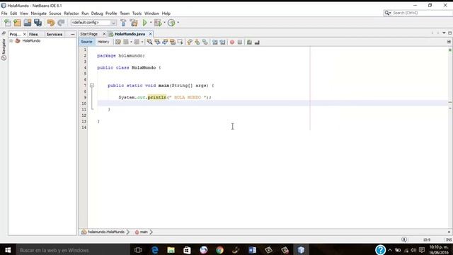 Java NetBeans 8.1, primer programa "Hola mundo" смотреть онлайн