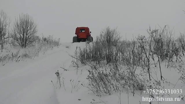 Вездеход Литвина Снег,горка с поворота под уклоном . смотреть онлайн