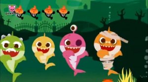 Halloween Zombie and Baby Shark Halloween Bus.pingfong