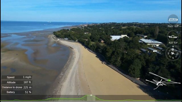 Parrot Bebop Drone Evening Flight Down The Beach смотреть онлайн