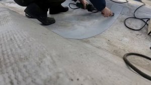 Установка воронки из ПВХ мембраны и ремонт