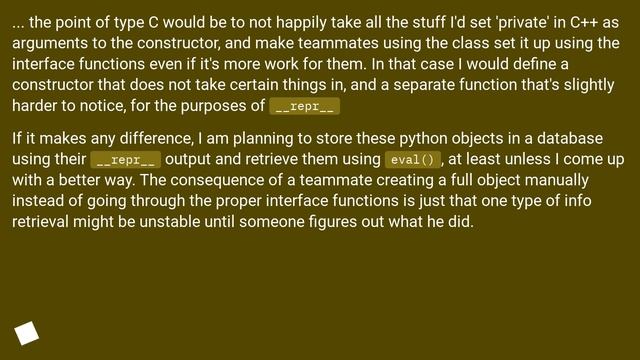 Which is a better __repr__ for a custom Python class? смотреть онлайн