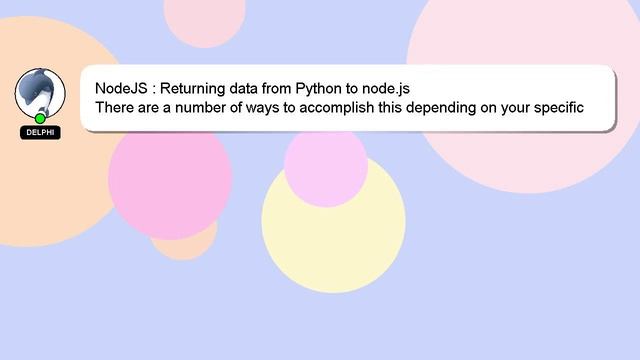 NodeJS : Returning data from Python to node.js смотреть онлайн