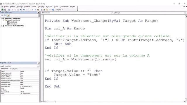 Déclencher une macro quand une cellule change sur une feuille Excel смотреть онлайн