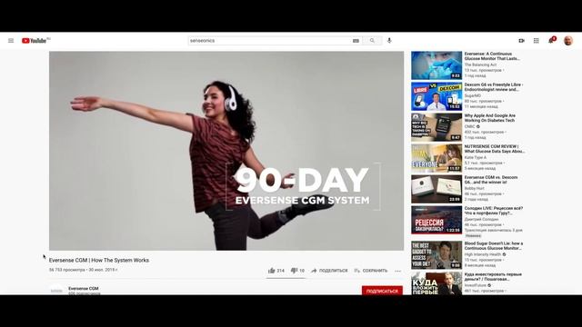 Новая покупка - акции Senseonics Holdings, Inc #SENS датчик для диабетиков смотреть онлайн