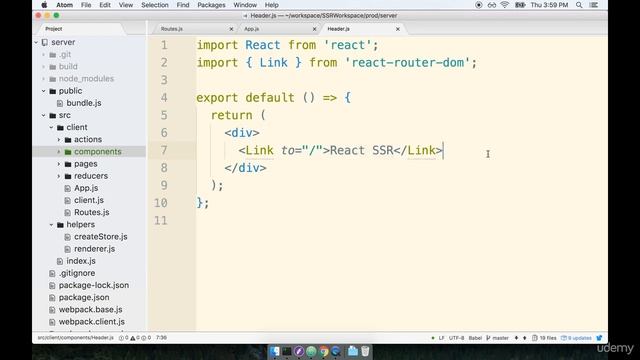Building the Header | Authentication in a Server Side Rendering World смотреть онлайн