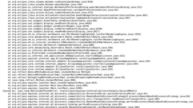 Eclipse - Unexpected exception when trying to install m2e connectors смотреть онлайн