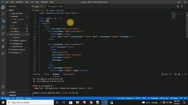 Create Login Form with React JS | Handling Basic Form with React Hook смотреть онлайн