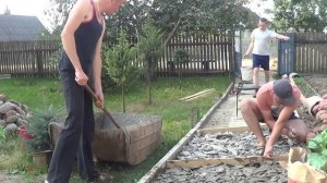 Как залить дорожку на битый шифер